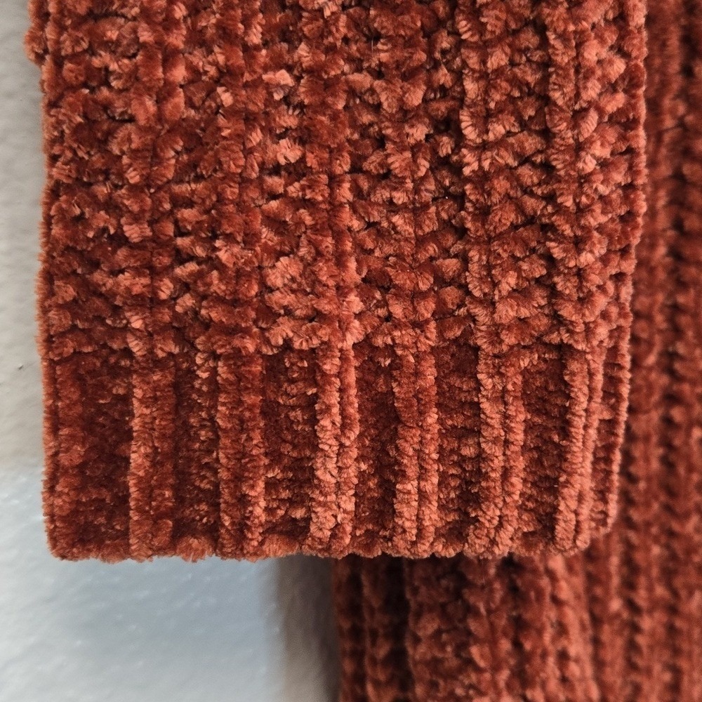 Charlotte Russe Off The Shoulder‎ Chenille Sweater Dress Rust Orange S - Picture 4 of 7